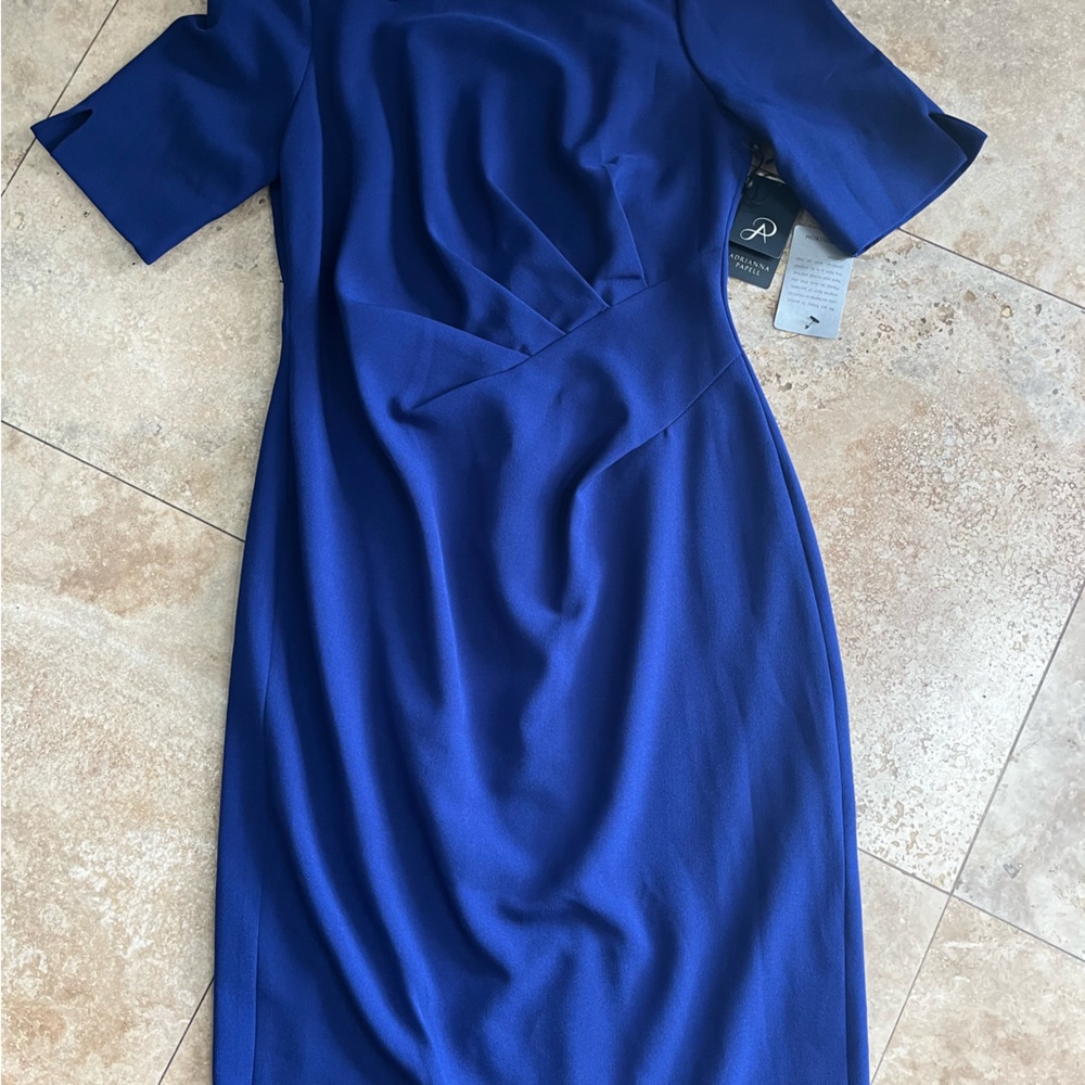 Chic Blue Dress Adrianna Papell Sz 10